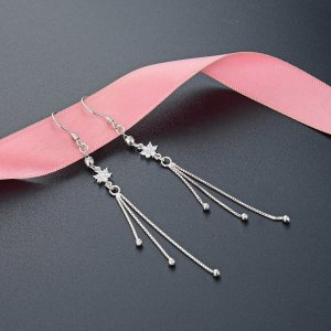 925 Sterling Silver Fashion Dropping Design Earrings